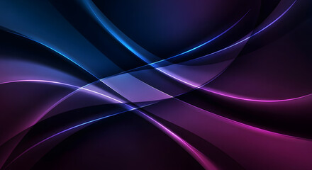 Dynamic glowing blue and purple abstract lines modern design