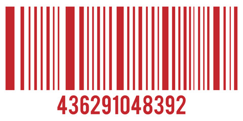 Simple fake bar code, barcode scratched vector illustration. Universal code for scanning product or item. Barcode product distribution icon. eps 10