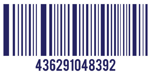 Simple fake bar code, barcode scratched vector illustration. Universal code for scanning product or item. Barcode product distribution icon. eps 10