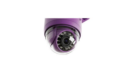Dome security camera surveillance system isolated on transparent background