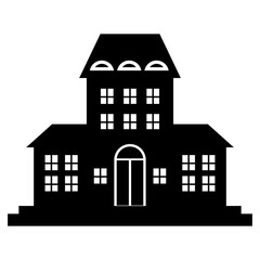 School Building Silhouette