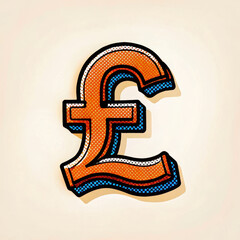 Stylish currency symbol representing security and value in vibrant design