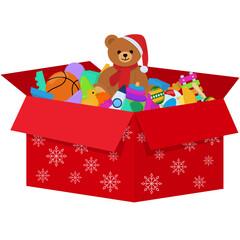 Christmas Toys Drive Illustration