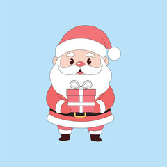 Santa Claus Christmas Holiday Icon Vector Illustration