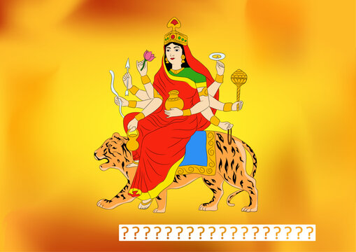 Jai Maa Kushmanda Vector Image