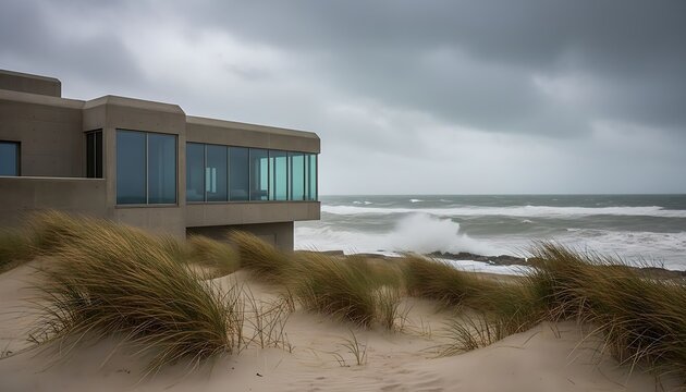 Miami Beach Florida lifeguard hut on the beach - Powered by Adobe