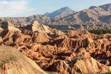 Morning at Colorful Danxia Landform, Zhangye, Gansu
