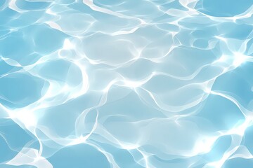 Obraz premium Abstract Water Surface with Light Reflections in Shades of Blue and White with Ripple Effects