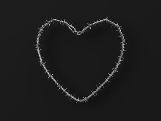 Barbed wire heart