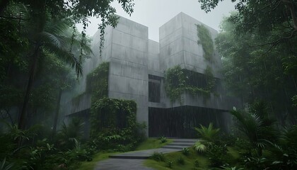 Old church architecture in the green park with blue sky and city skyscraper towers
