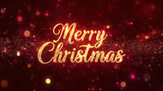 Red hologram projection generating 3D &ldquo;Merry Christmas,