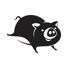 Happy Pig Illustration