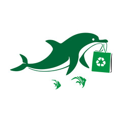 Recycling Dolphin Icon