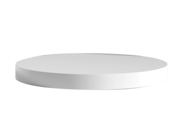 White cylinder platform for a minimalist product showcase transparnt background png