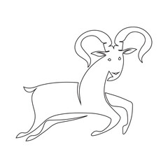 Stylized Leaping Goat