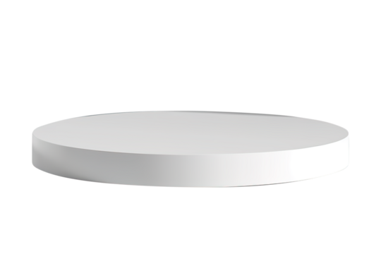 White cylinder platform for a minimalist product showcase transparnt background png