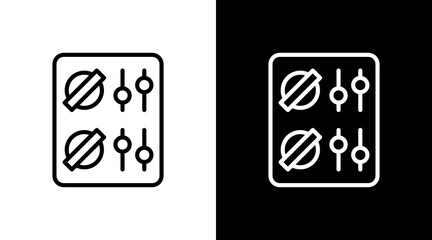 Control Panel  White Icon Set Design