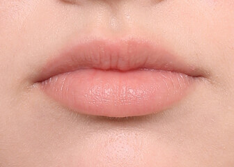 lips of a young girl woman, Caucasian