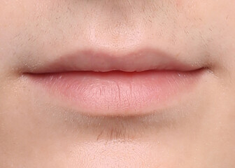 lips of a young man, Caucasian