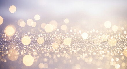 Abstract background with sparkling golden bokeh lights and glitter texture, perfect for festive or magical holiday celebrations and soft focus design