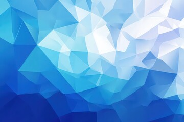 Fototapeta premium Abstract Low Poly Background with Blue and White Geometric Shapes