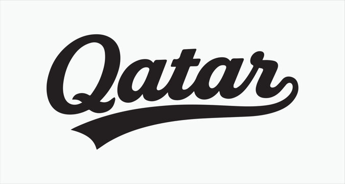 qatar text vector