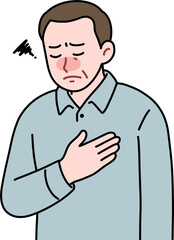 심장이 불편한 남자