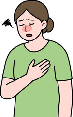 심장이 불편한 여자