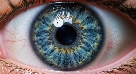Detailed Close Up of Human Eye Showing Iris Pupil and Cornea for Ophthalmology and Vision Care Illustrating Eye Anatomy and Visual Health with Macro Photography