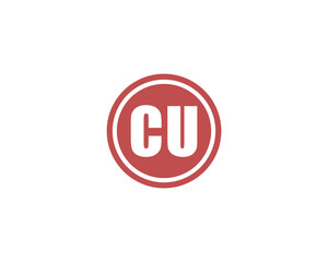 CU Logo design vector template. CU