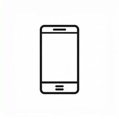 Smartphone icon A minimalist outline design for digital communication and mobile technology