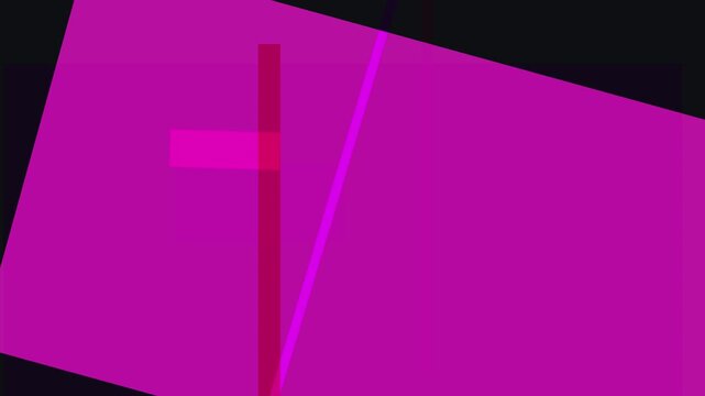 An abstract composition featuring a vibrant magenta rectangle intersecting with vertical lines, creating a visually striking and modern design element