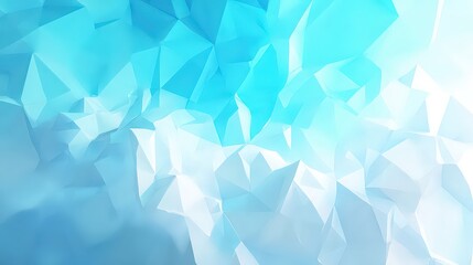 Abstract Geometric Composition of White and Turquoise Shapes with Gradient Lighting