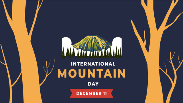 International mountain day flyer illustration