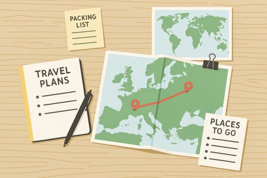 Planning a European Adventure: Travel Plans, Maps, and Packing Lists
