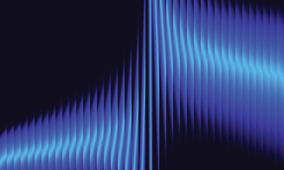 Blue And Navy Gradient Ripple Glass Texture On A Dark Background. A Modern Digital Abstract Design Featuring Smooth Vertical Lines And A Sense Of Dynamic Liquid Motion