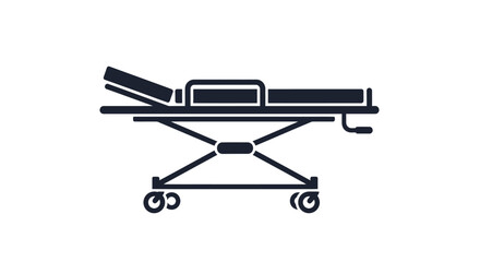 Medical stretcher icon simple flat vector illustration for healthcare and emergency services isolated on white background