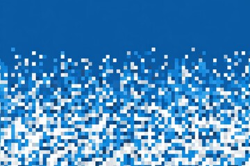Fototapeta premium Abstract Blue Pixelated Background with Gradual Transition and Rectangular Shapes