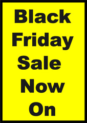 Black Friday Sale Now On – Bold Yellow Black Square Poster