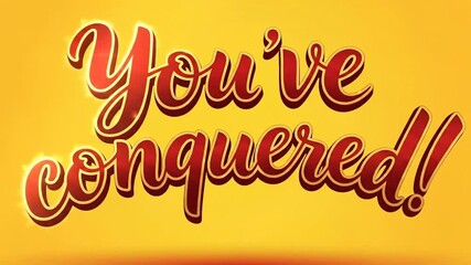 Animated congratulatory message with elegant typography, suitable for celebrations