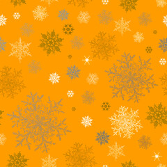  Snowflake background for decorations. Seamless pattern.Christmas and New Year. For printing and textiles.