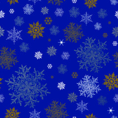 Snowflake background for decorations. Seamless pattern.Christmas and New Year. For printing and textiles.