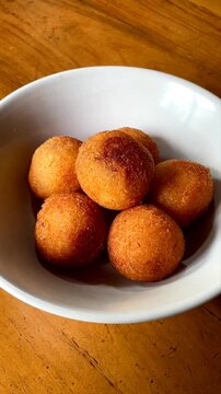 Misro is a typical snack from West Java Indonesia. This snack is made from grated cassava, the inside of which is filled with brown sugar and then fried.
