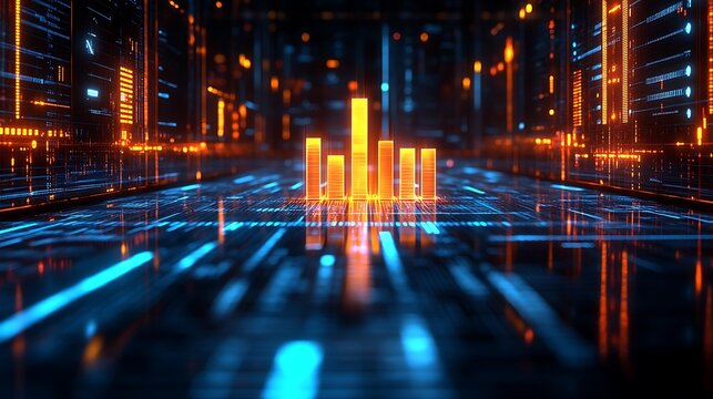 Futuristic Digital Data Bars.