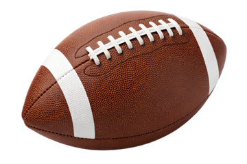 American Football Ball Isolated on Black Background – High Resolution 3D Render
