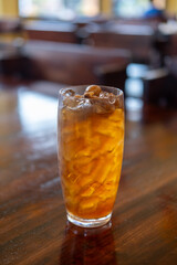 Longan juice in a glass, served on the table