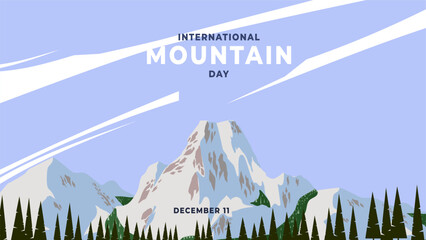 International mountain day flyer illustration
