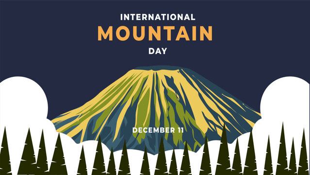 International mountain day flyer illustration