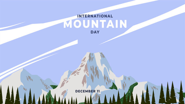 International mountain day flyer illustration - Powered by Adobe