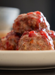 turkey meatballs with cranberry sauce thanksgiving dish